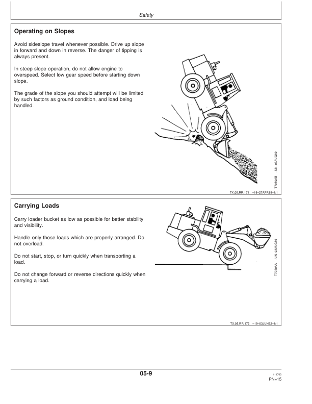 John Deere 304H Loaders Operator’s Manuals (OMT184550) Workshop Guide