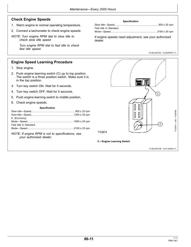 John Deere 200LC Excavators Operator’s Manuals (OMT184836) Workshop Guide