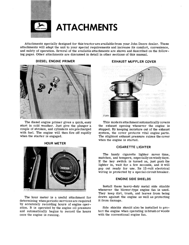 John Deere 1010 Crawlers Operator’s Manuals (OMT18525) Workshop Guide