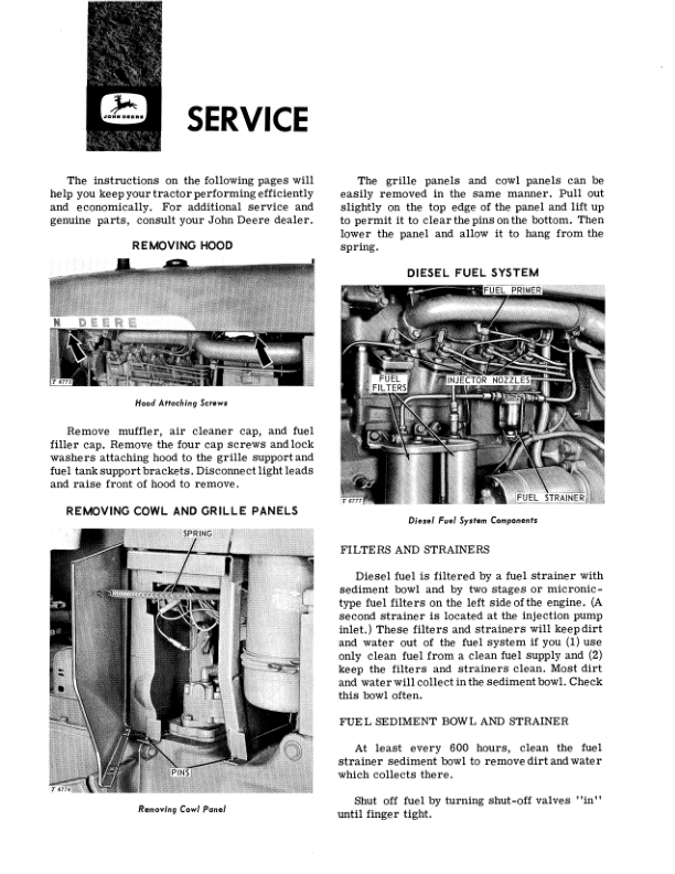 John Deere 1010 Tractors Operator’s Manuals (OMT18593) Workshop Guide
