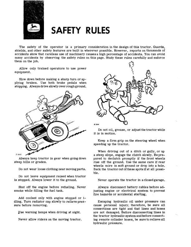 John Deere 1010 Tractors Operator’s Manuals (OMT19260) Workshop Guide