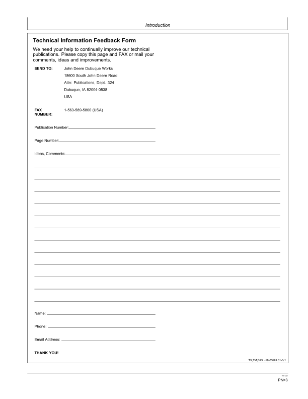 John Deere PR72B, PR84B, PR96B, PR60 Attachments Operator’s Manuals (OMT209893) Workshop Guide