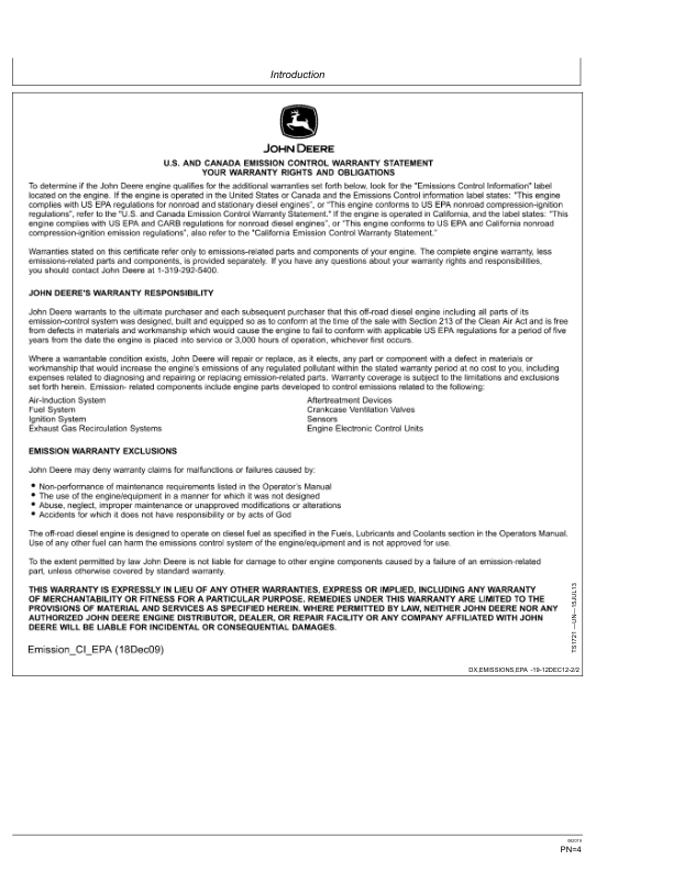 John Deere 710J Backhoe Loaders Operator’s Manuals (OMT211052) Workshop Guide