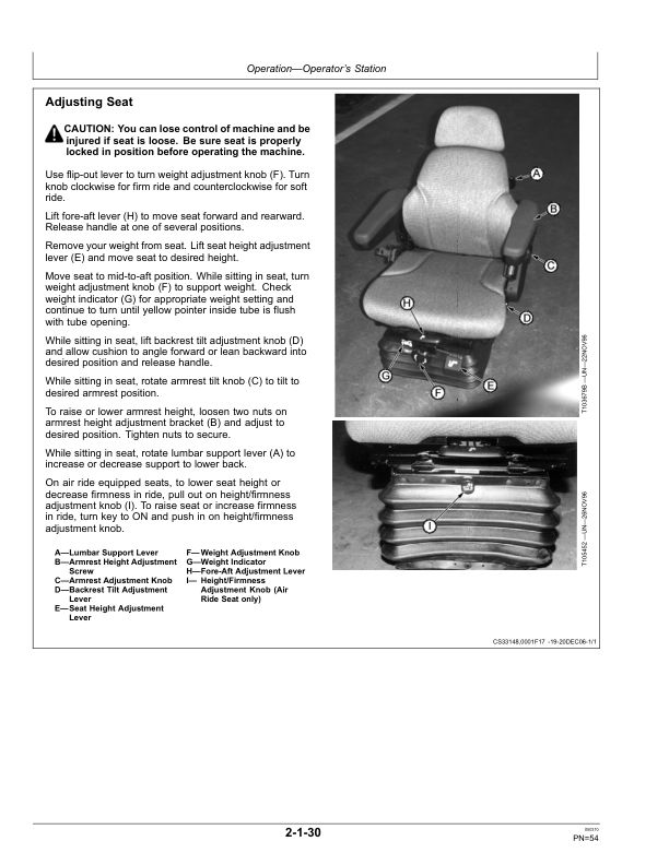 John Deere 724J Loaders Operator’s Manuals (OMT229857) Workshop Guide