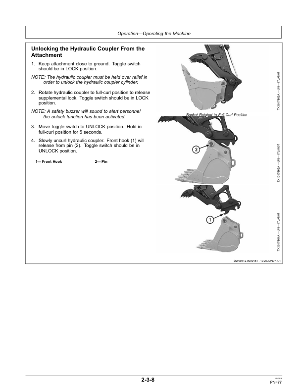 John Deere 120D Excavators Operator’s Manuals (OMT237811) Workshop Guide