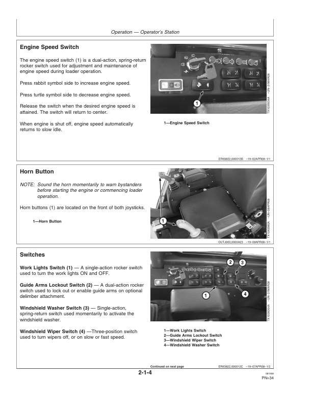 John Deere 335C, 437C Knuckleboom Loader Operator’s Manuals (OMT240300) Workshop Guide