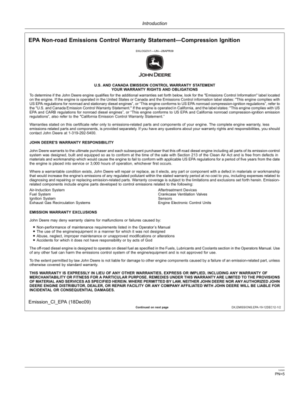 John Deere 310SK Backhoe Loaders Operator’s Manuals (OMT305690) Workshop Guide