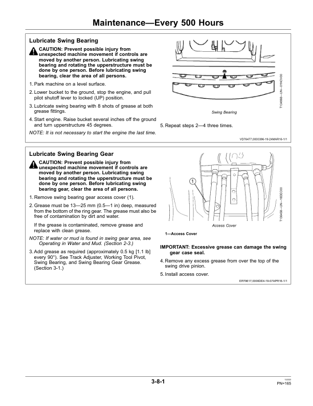 John Deere 210G, 210GLC Excavators Operator’s Manuals (OMT306201) Workshop Guide