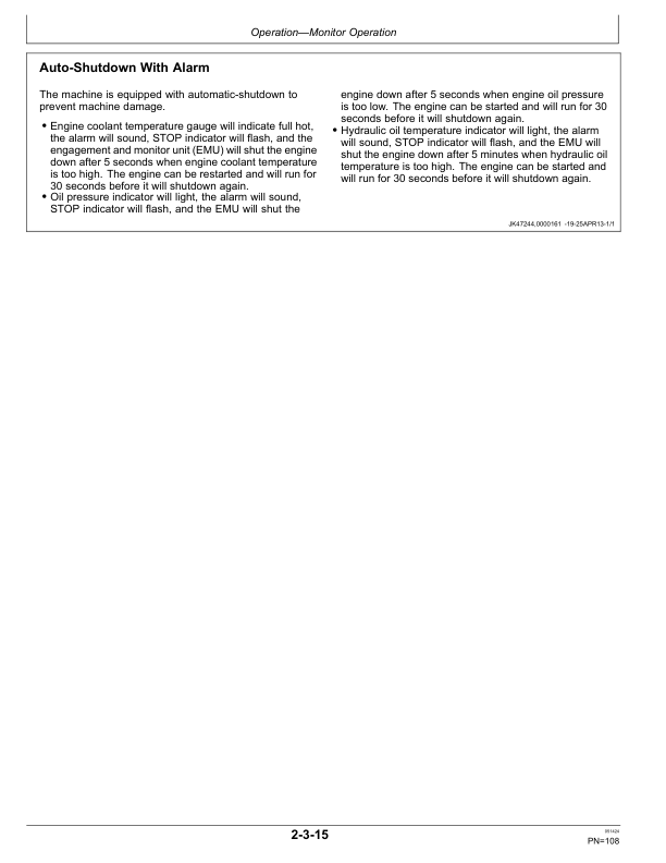 John Deere 329E, 333E Skid Steers Operator’s Manuals (OMT306304) Workshop Guide