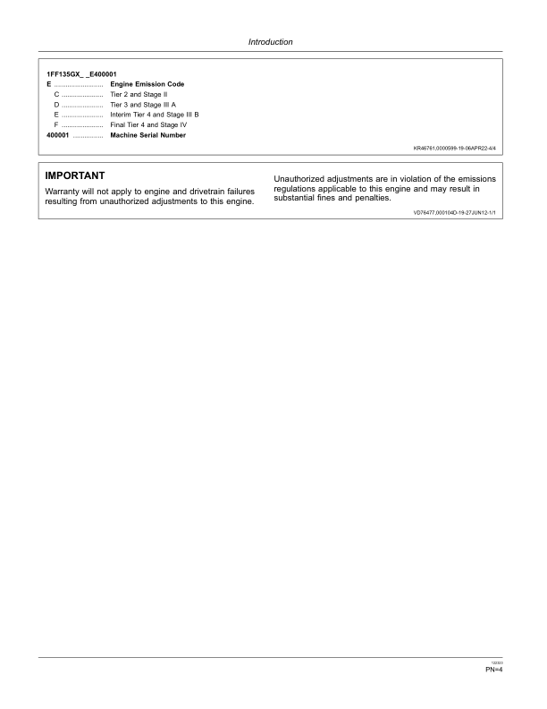 John Deere 135G Excavators Operator’s Manuals (OMT319586) Workshop Guide