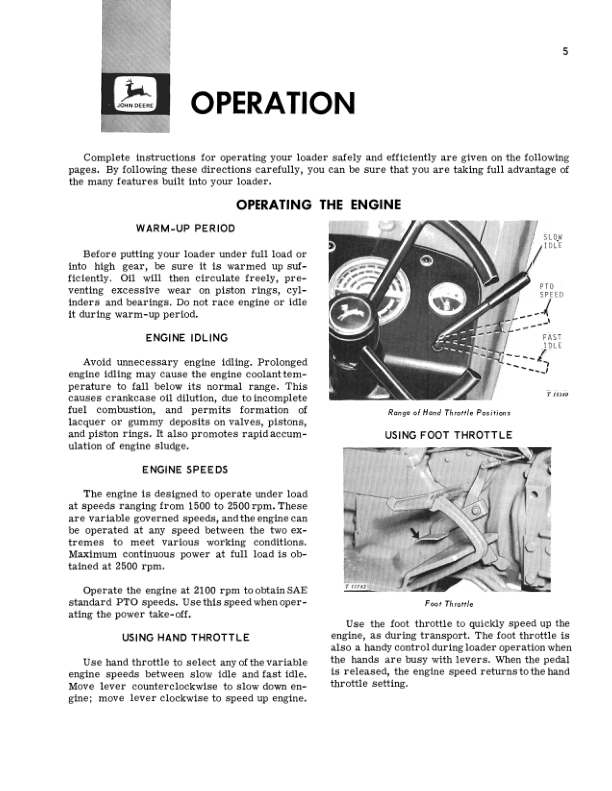 John Deere 300, 7320 Loaders Operator’s Manuals (OMT32951) Workshop Guide