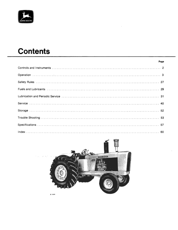 John Deere 700A Tractors Operator’s Manuals (OMT34360) Workshop Guide