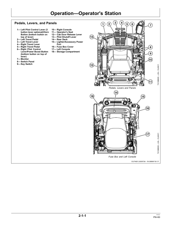 John Deere 160GLC, 180GLC Excavators Operator’s Manuals (OMT352706X019) Workshop Guide