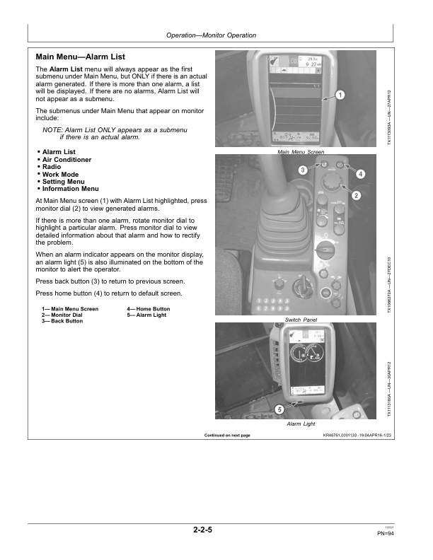 John Deere 2144G Forestry Excavator Operator’s Manuals (OMT394112X19) Workshop Guide