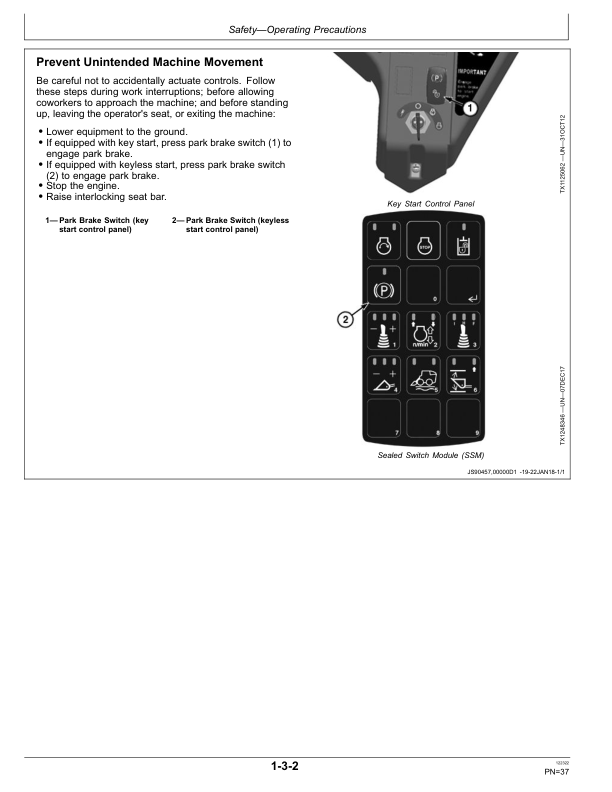 John Deere 325G Skid Steers Operator’s Manuals (OMT396975X19) Workshop Guide