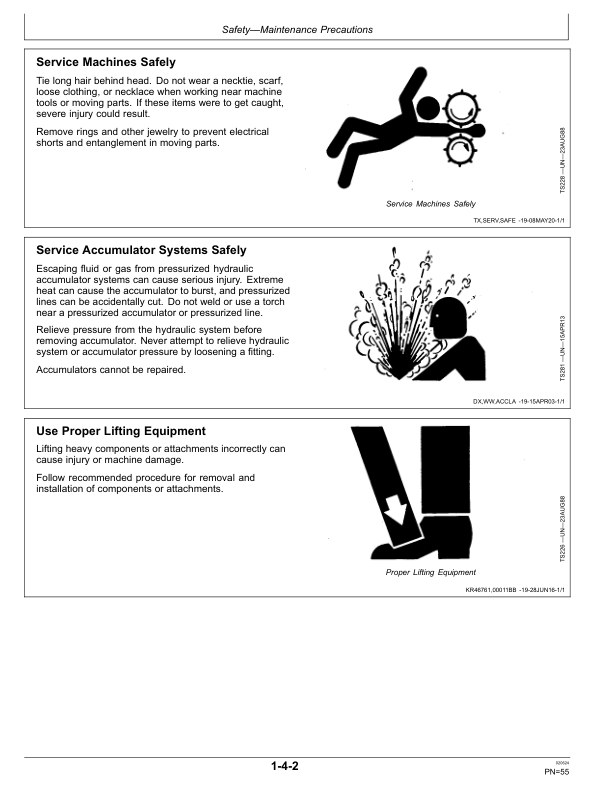 John Deere E380LC, E400LC Excavators Operator’s Manuals (OMT401464X19) Workshop Guide