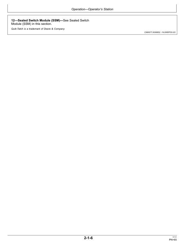 John Deere 316GR, 318G Skid Steers Operator’s Manuals (OMT413079X19) Workshop Guide
