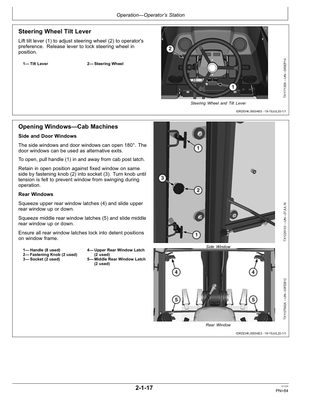 John Deere 315SL Backhoe Loaders Operator’s Manuals (OMT426489X19) Workshop Guide