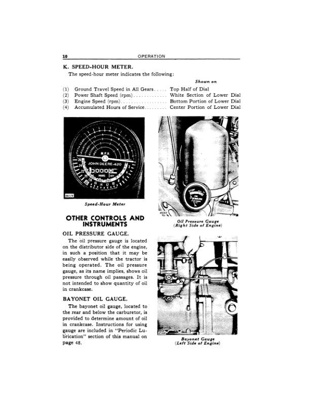 John Deere Tractors 420 Hi-Crop, 420 Special (125001-) Operator’s Manual (OMT43757) Workshop Guide