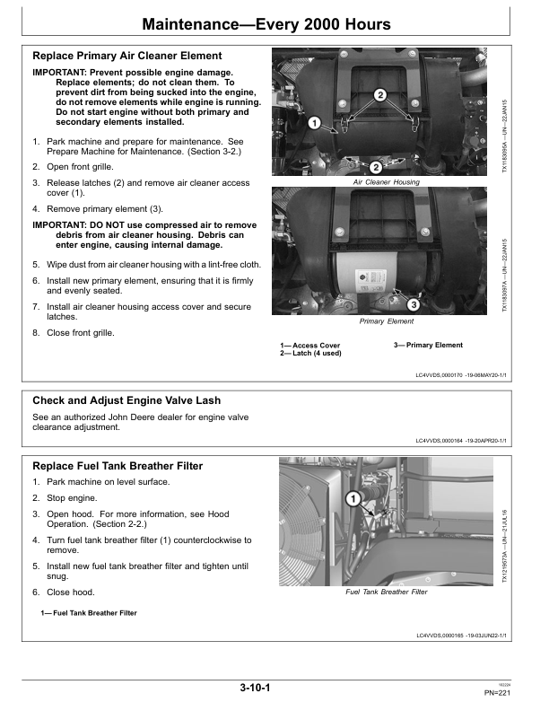 John Deere 260E, 310E Articulated Dump Trucks Operator’s Manuals (OMT437831X019) Workshop Guide