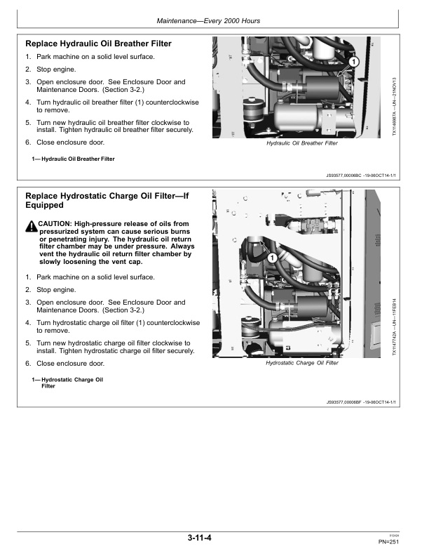 John Deere 803MH, 853MH, 859MH Tracked Harvesters Operator’s Manuals (OMT444764X019) Workshop Guide