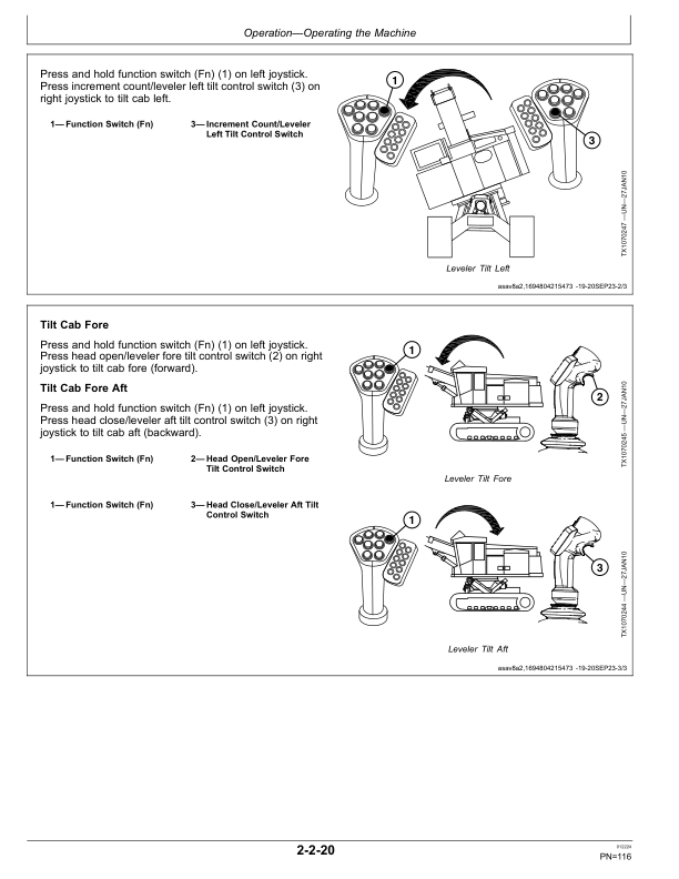 John Deere 953MH, 959MH Tracked Harvesters Operator’s Manuals (OMT444765X019) Workshop Guide
