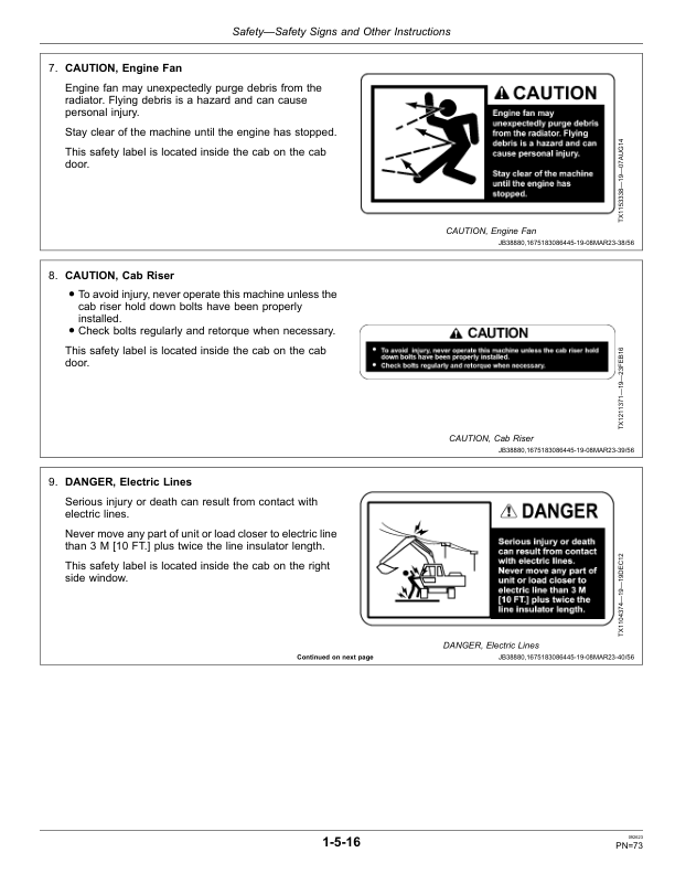 John Deere 2956G Log Loaders Operator’s Manuals (OMT450702X019) Workshop Guide