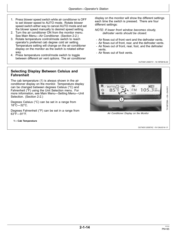 John Deere 2154G Forestry Excavator Operator’s Manuals (OMT477395X019) Workshop Guide