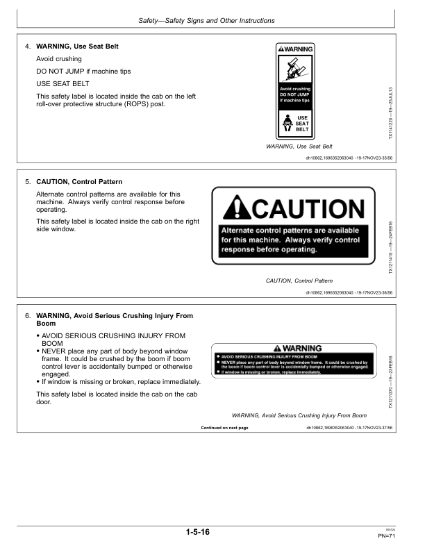 John Deere 2656GLC Log Loaders Operator’s Manuals (OMT477405X019) Workshop Guide