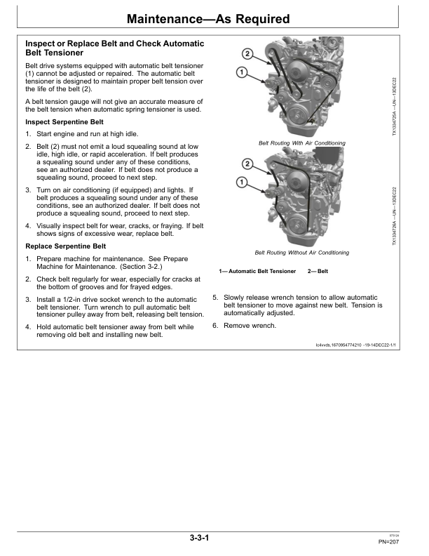 John Deere 550 P Crawler Dozers Operator’s Manuals (OMT480070X019) Workshop Guide