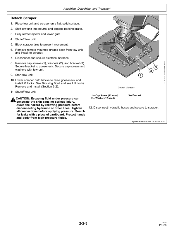 John Deere 3812 GOOSENECK Articulated Dump Trucks Operator’s Manuals (OMT481101X019) Workshop Guide