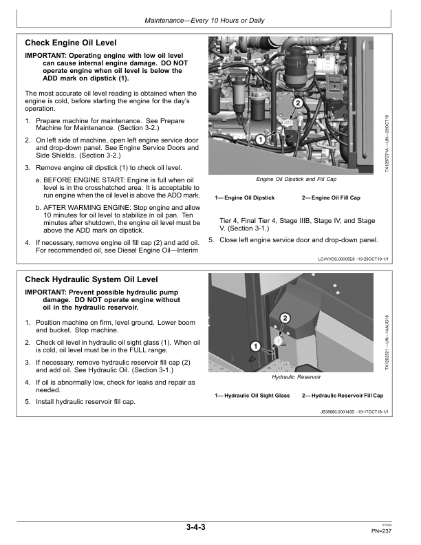 John Deere 644 P Loaders Operator’s Manuals (OMT483920X019) Workshop Guide