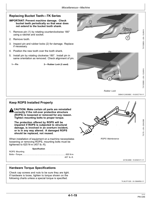 John Deere 544 P Loaders Operator’s Manuals (OMT505720X019) Workshop Guide