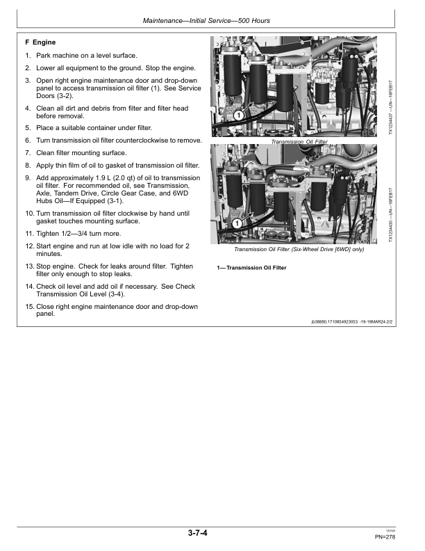 John Deere 620 P, 622 P Motor Graders Operator’s Manuals (OMT507665X019) Workshop Guide
