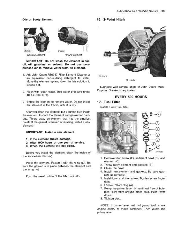 John Deere 401B Tractors Operator’s Manuals (OMT72113) Workshop Guide