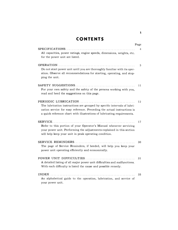 John Deere TB-92-N Power Unit Operator’s Manual (OMT741058) Workshop Guide