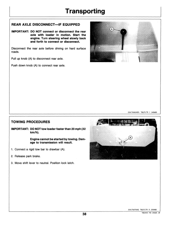 John Deere 444D Loaders Operator’s Manuals (OMT81881) Workshop Guide