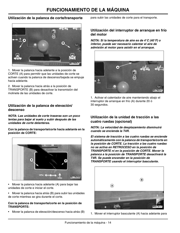 John Deere 3215B Turf System I 3225B & 3235B Turf System II Lightweight Fairway Mowers North America (010001-030000) Operator’s Manual (OMTCU14444) Workshop Guide