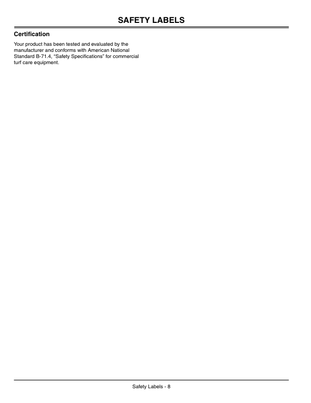 John Deere 1200H Bunker & Field Rake North America (010001-020000) Operator’s Manual (OMTCU19469) Workshop Guide