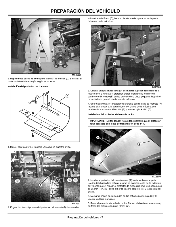 John Deere 60, 62, 72 Inch Mower Decks for Front Mount Mowers(080001-) Operator’s Manual (OMTCU24963) Workshop Guide