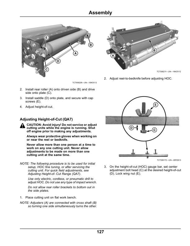 John Deere 7500A, 7700A & 8700A PrecisionCut Fairway Mowers & 8800A TerrainCut Mowers (Non-T4 Engine) European Edition (010001-030000) Operator’s Manual (OMTCU35125) Workshop Guide