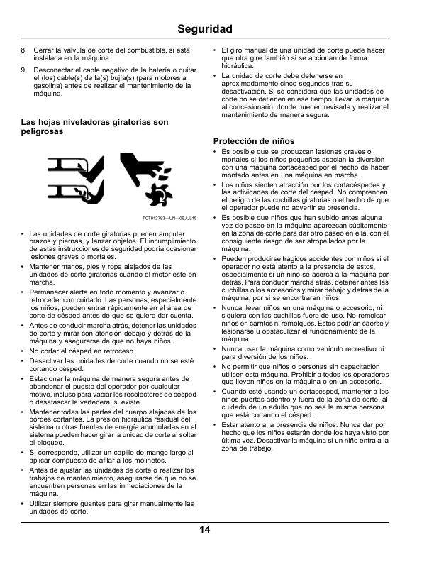 John Deere 7500A, 8000A E-Cut Hybrid Fairway Mowers (Export Edition) Operator’s Manual (OMTCU35142) Workshop Guide