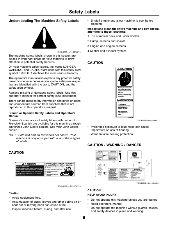 John Deere 648R, 652R, 652R MOD, 652R EFI, 652R EFI MOD, 661R & 661R EFI QuikTrak Pro Mowers (North America) (035001-040000) Operator’s Manual (OMTCU38872E) Workshop Guide