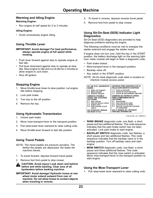 John Deere 2653B PrecisionCut Trim & Surrounds Mower (Export Edition) Operator’s Manual (OMTCU40406) Workshop Guide