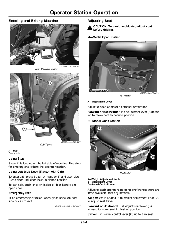 John Deere 4044M, 4044R, 4052M, 4052R, 4066M, 4066R Tractors, 4052M, 4066M Heavy Duty Compact Utility Tractors (North America) (J100001-K999999) Operator’s Manual (OMTR114542) Workshop Guide