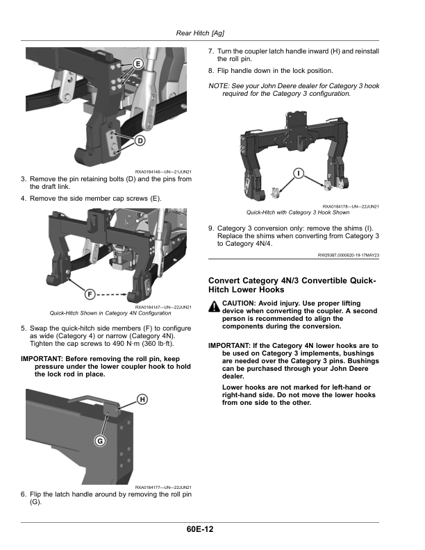 John Deere 9RT Tractor (Serial No. 929001-) European Edition Operator’s Manual (OMTR137985) Workshop Guide