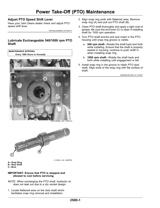 John Deere 5105ML, 5120ML, 5130ML OOS Series (FT4) Tractors (Export Edition) Operator’s Manual (OMTR138236) Workshop Guide