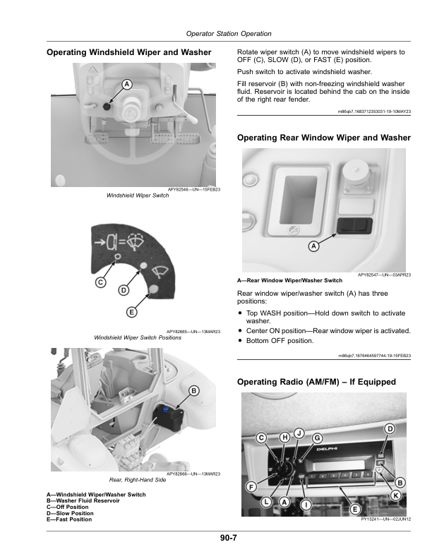 John Deere 6403, 6603, 6803 Tractors (100000-, 100000-, 000001-) (Export Edition) Operator’s Manual (OMTR142524) Workshop Guide