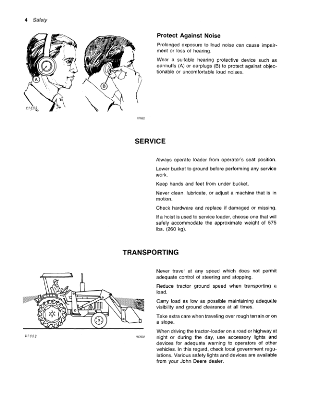 John Deere 67 Loader Operator’s Manual (OMTY20622) Workshop Guide