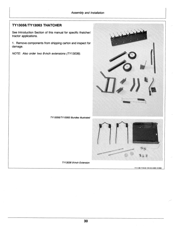 John Deere 38, 46 Thatcher, TY13036 Attachment Operator’s Manual (OMTY20626) Workshop Guide